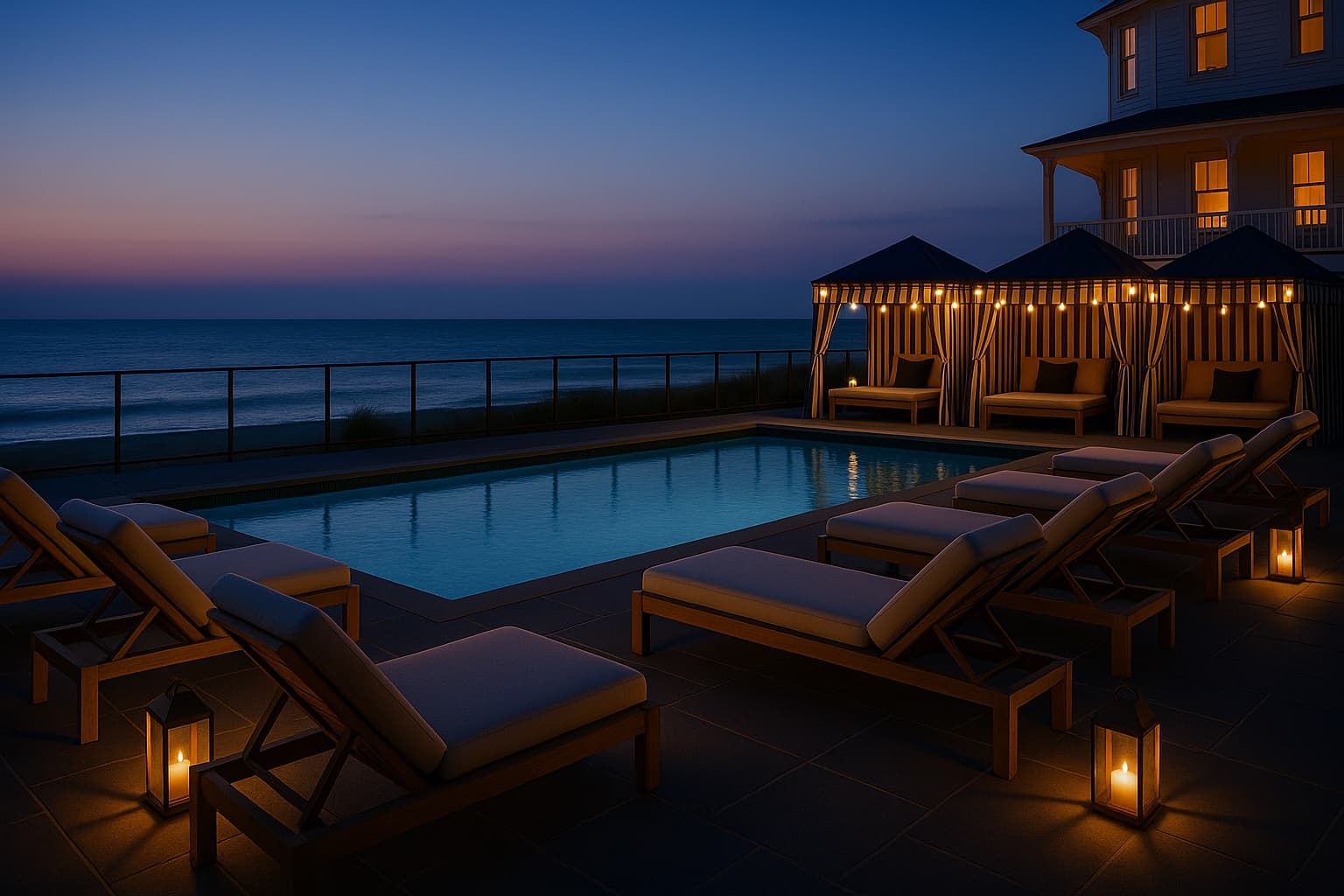 Pool at twilight